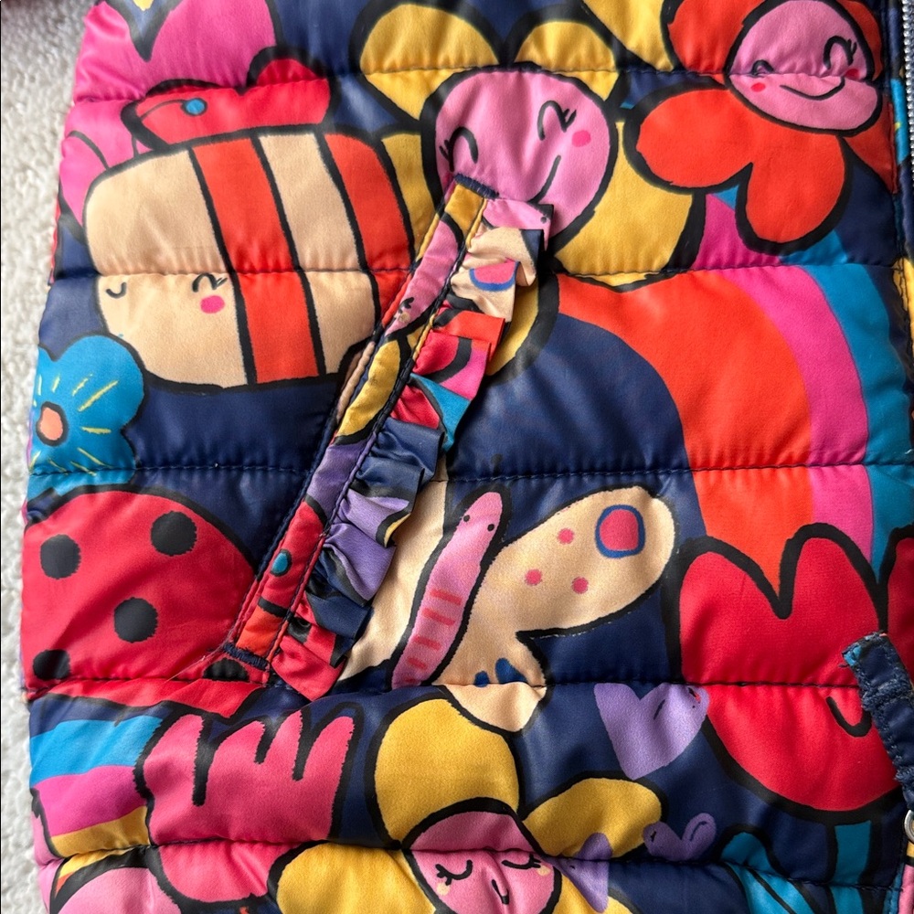 Next Blue Puffer Jacket with Colorful Patch - Picture 5 of 8